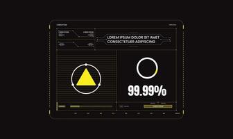 Cyber Security Threat Detection Sci fi HUD Interface templet design vector