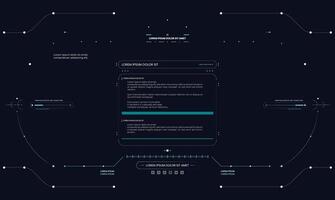 Advanced Robotics Command Center Sci fi HUD Interface templet design vector