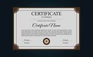 Outstanding Achievement in Project Management Certificate design templet vector