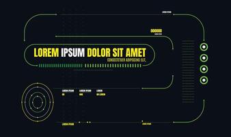 Dynamic Battlefield Information System Sci fi HUD Interface templet design vector