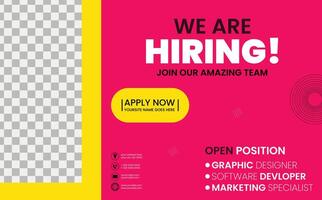 We Are Hiring Be a Part of Our Success vector