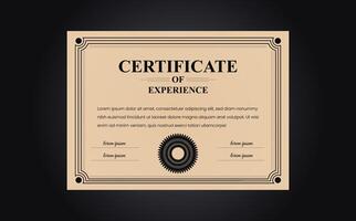 Award for Outstanding Academic Performance Certificate design templet vector