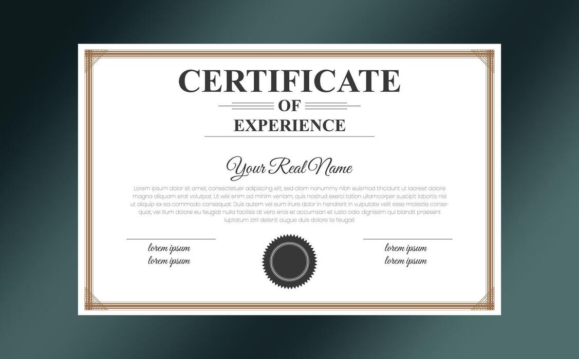 Template Of Experience Certificate