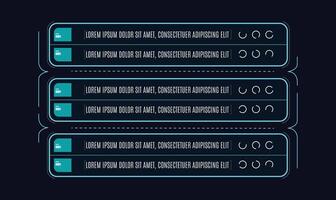 Holographic Resource Management Console Sci fi HUD Interface templet design vector