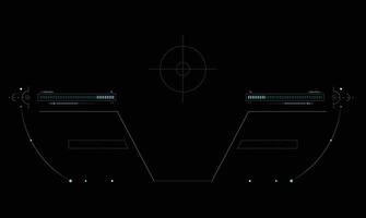 Emergency Response Monitoring Hub Sci fi HUD Interface templet design vector