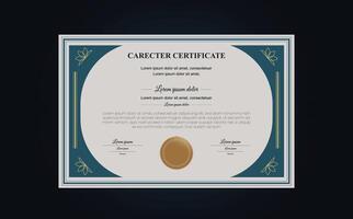 Recognition for Outstanding Customer Service Certificate design templet vector