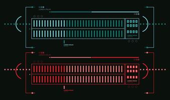 Deep Space Communication Interface Sci fi HUD Interface templet design vector