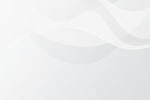 White wavy abstract business background. White and grey soft subtle background. Flowing dynamic curvy lines for websites and social media vector