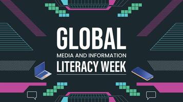 Promoting Critical Thinking in the Information Era, Global media and information literacy week vector