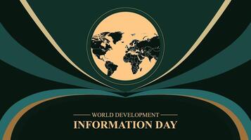 Bridging Knowledge Gaps for Global Development, World Development Information Day theme vector