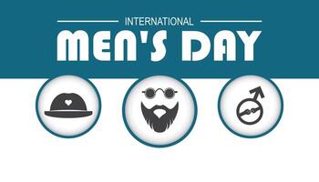 International Men's Day is observed every year on November.Holiday Awareness concept. background, placard, banner template illustration design. vector