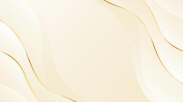Abstract wave luxury background with gold lines vector