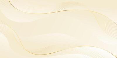Abstract elegant luxury background. Wave shapes and gold line vector