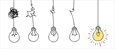 confusion clarity or path idea concept. Simplifying the complex . Doodle illustration. vector