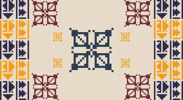 un étnico modelo con un cuadrado y un cruzar vector