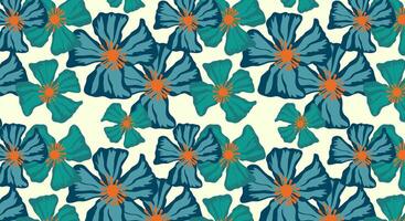 Blue flowers on a white background vector