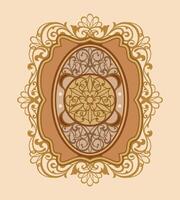 Template for plotter laser cutting of paper, metal engraving, wood carving, cnc, Decorative paper art panel dies vector