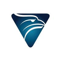 Eagle Head in Triangle Shape Icon Logo Template vector