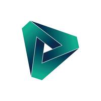 Green Trinity Play Button Icon Logo Template vector