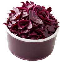 Red cabbage salad Isolated on transparent background png