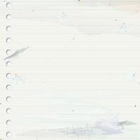 Used old notebook paper square background with stained effect graphic illustration have blank space. vector