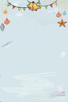Colorful garland hand drawn childish style on used old paper background graphic illustration have blank space. Merry Christmas greeting card vertical template.