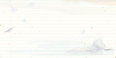 Used old notebook paper background with stained effect graphic illustration have blank space. vector