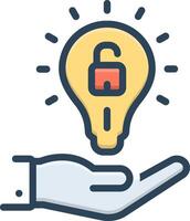 Color icon for problem solving vector