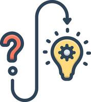 Color icon for problem solving vector