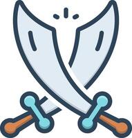 Color icon for battle vector