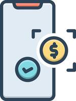 Color icon for payment vector