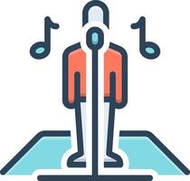 Color icon for singing vector