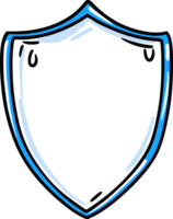 Minimalistic Blank Shield Icon - Simple Design with Blue Outline for Protection Concepts png