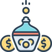 Color icon for future saving vector