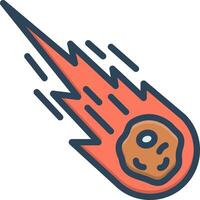 Color icon for comet vector