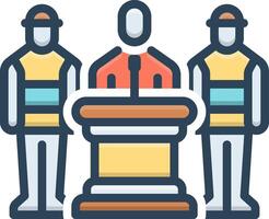 Color icon for protected speech vector