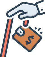 Color icon for pension vector