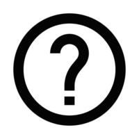 Simple icon of a question mark, representing inquiry, help, or unknown information. Editable stroke. vector