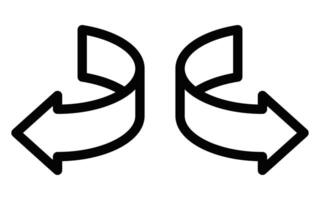 Illustration of circular arrows icon, perfect for refresh, reload, and synchronization concepts in designs. Editable stroke. vector