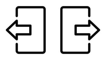 Illustration of back and forward icons, ideal for navigation, web interfaces, and digital applications. Editable stroke. vector