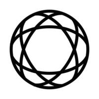 Illustration of a diamond outline icon, symbolizing luxury, wealth, and high value. Perfect for jewelry, finance, and premium service concepts. Editable stroke. vector
