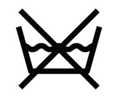 Simple icon of a do-not-wash symbol, commonly used in laundry and garment care instructions. Editable stroke. vector