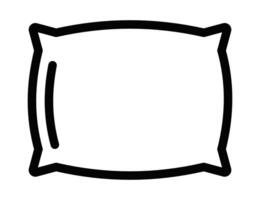 Illustration of a pillow icon, perfect for bedding, sleep, comfort, and relaxation-themed designs. Editable stroke. vector