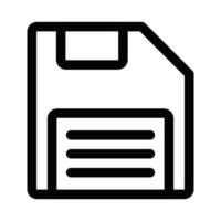 Illustration of a floppy disk icon, representing save, storage, or retro technology concepts in digital design. Editable stroke. vector