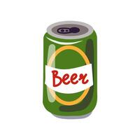 Metal Beer glass, mug or bottle of Octoberfest. Alcoholic drink. Hand Drawn in flat Style for web, Invitations to party or pub menu. Isolated elements. vector