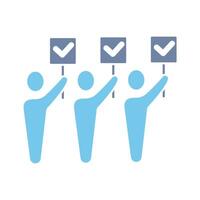 collective action concept line icon. Simple element illustration.collective action concept outline symbol design. vector