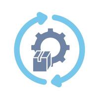 reverse logistics concept line icon. Simple element illustration. reverse logistics concept outline symbol design. vector