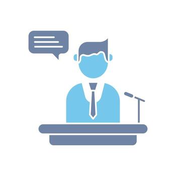 discurso concepto línea icono. sencillo elemento ilustración. discurso concepto contorno símbolo diseño. vector