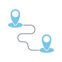 route planning concept line icon. Simple element illustration. route planning concept outline symbol design. vector