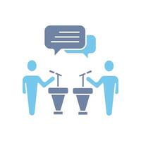 debate concept line icon. Simple element illustration. debate concept outline symbol design. vector